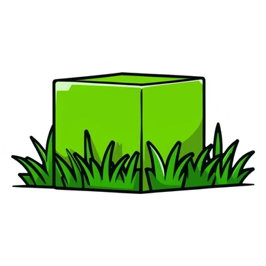 Minecraft grass block sticker