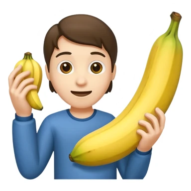 Eine dunkelhäutige Person mit einer Banane in der Hand  sticker