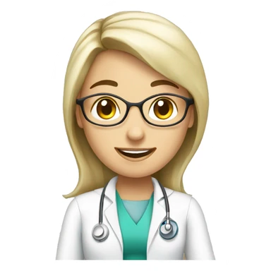 a girls who' working for medical coding on hosptal  sticker