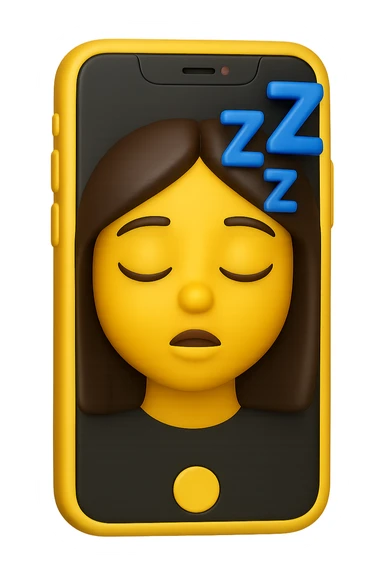 emoji stile iphone che rappresenta una donna che dorme 3d sticker