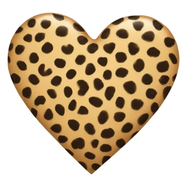 cheetah print heart  sticker