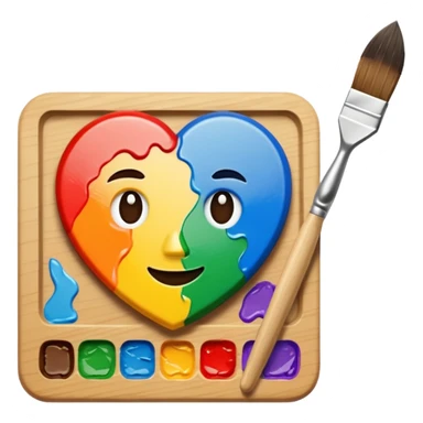 brush and palette knife sticker