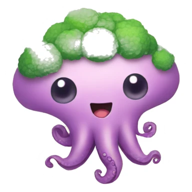 Kawaii broccoli octopus sticker