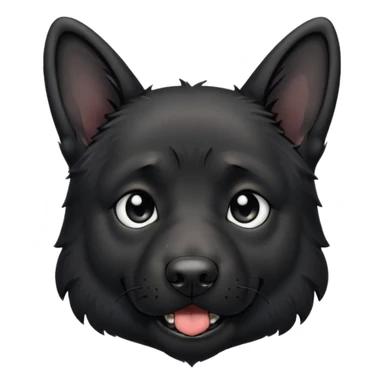 black german shepherd face crying with RIP written above sticker