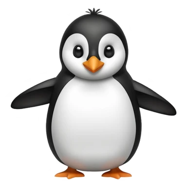 Penguin flipping bird sticker