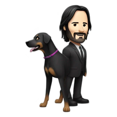 John wick is happy with dog sticker
