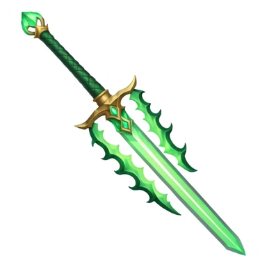 green flame sword sticker