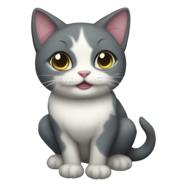 little mermaid cat sticker