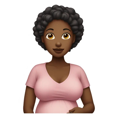 Pregnant black woman sticker