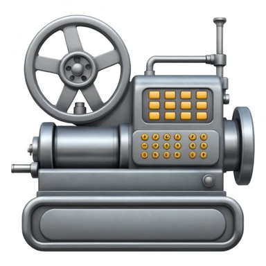 very big machinery or machine system with many buttons sticker