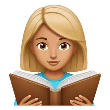 girl reading sticker