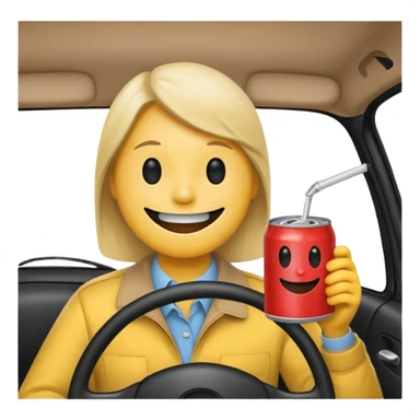 Smiley face drinking and Driving sticker