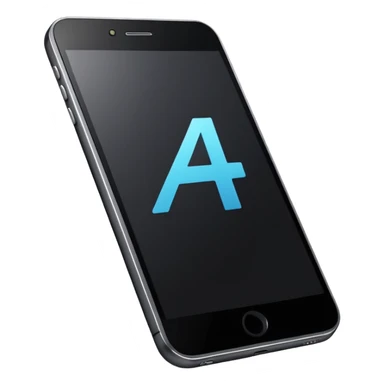 smartphone with AI and a hashtag symbol sticker