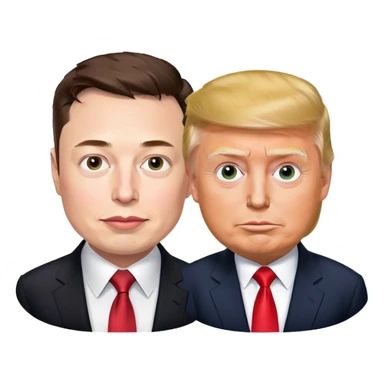 elon musk and trump sticker