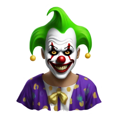 Insane clown looking to the left sticker