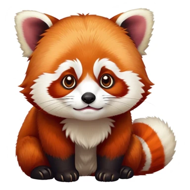 red panda, sulky and "pissed" but cute looking sticker