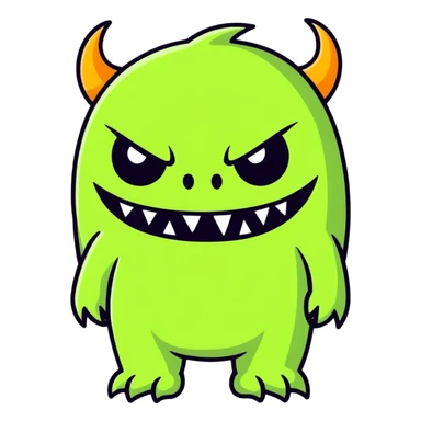 Scarey monster under a bed sticker