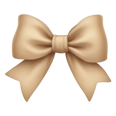Beige bow sticker