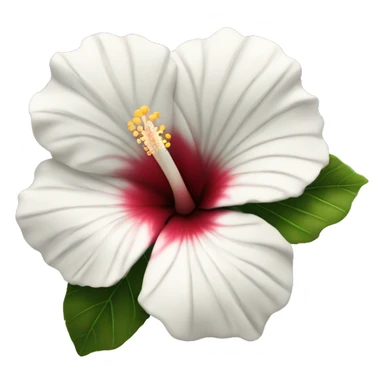 white hibiscus flower sticker