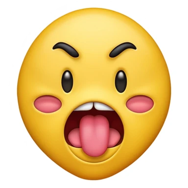 emoji with tongue out while shaking its head sticker