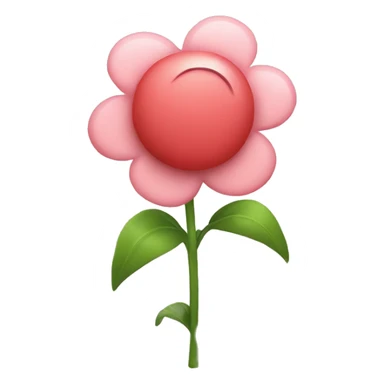 Original emoji blushing giving a flower sticker