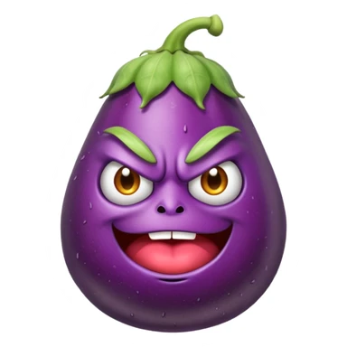 angry eggplant sticker