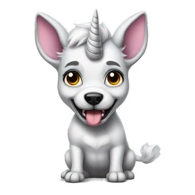 Mad unicorn mixed puppy sticker