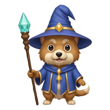 Dog wizard sticker