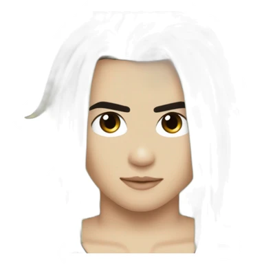 Bill Kaulitz black hair down with blonde highlights emo sticker