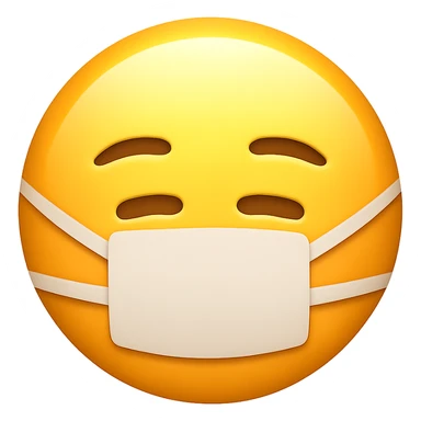 face with medical mask emoji sticker
