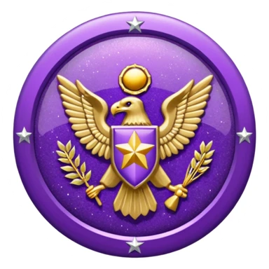 patente militar baixa roxa com glitter sticker