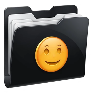 computer folder icon black sticker