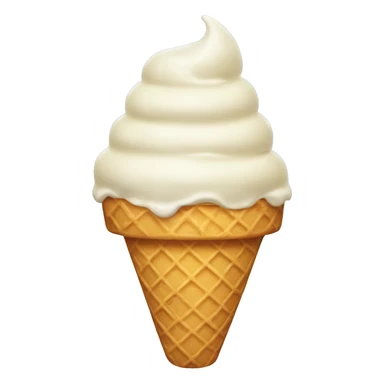 Vanilla ice cream cone sticker