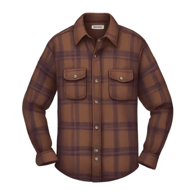 Deep-earth toned plaid flannel shirt sticker