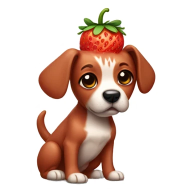 Strawberry dog sticker