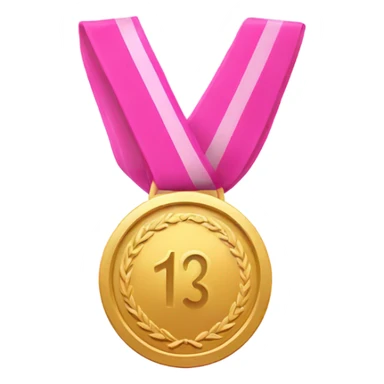 PINK AWARD MEDAL sticker