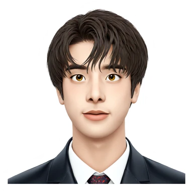 stylish male portrait on white sticker