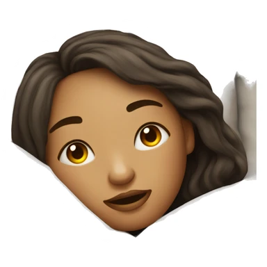 Girl lying on pillow sticker