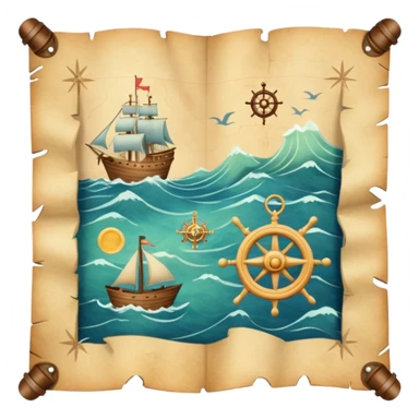 sea navigation map. sticker