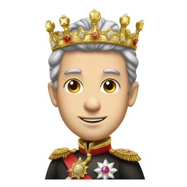 Emperor of Austria wearing imperial crown sticker