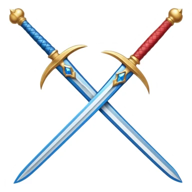 red Piercer — white blade + azure grip, Royal Sword. sticker
