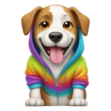 Dog with a hoodie  sticker
