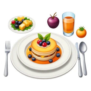 fancy fine dining food sticker