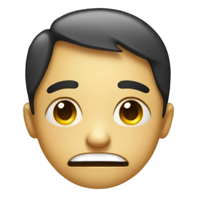 Face with fake smile, crying with dark circles sticker