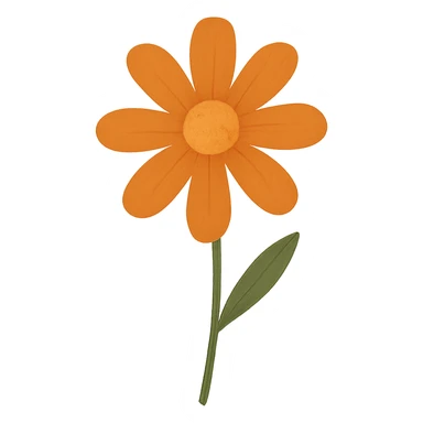 Remove the background, keep only the simple flower in the image, transparent background. sticker