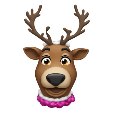 The gayest reindeer in drag sticker