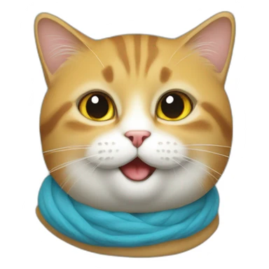 Un chat sur un cheveaux sticker