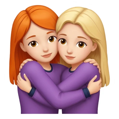 دو رفیق دختر که همدیگر رو عاشقانه بغل کردند و عمیق خیلی هستند sticker