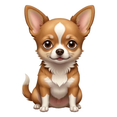 Braun mit weißen Abzeichen chihuahua  sticker