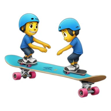 Faire du skateboard sticker